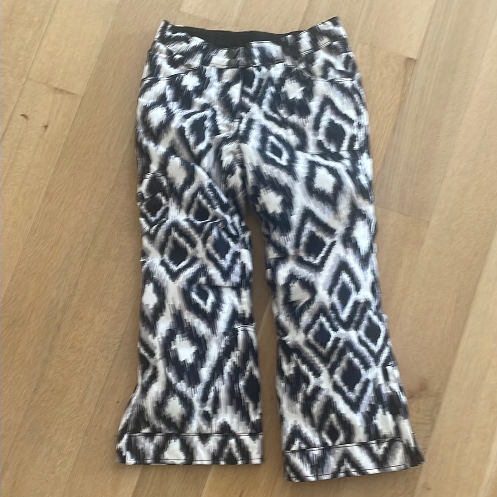 OBERMEYER SNOW, SKI, winter PANT: Stylish Black and White Patterned